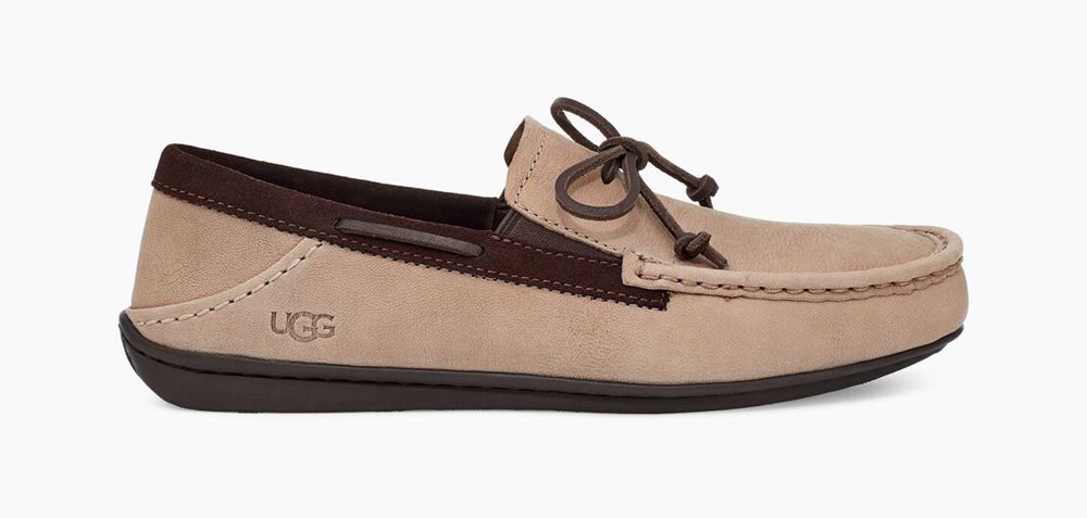 Ugg Karson Ts - Mens Moccasins - Khaki - NZ (4576MTFOR)